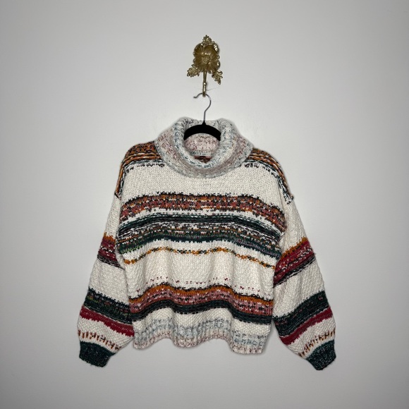 Anthropologie Sweaters - Anthropologie Pilcro Patchwork Turtleneck Sweater M